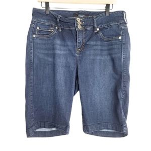 Torrid Dark Wash Bermuda High-Rise Denim Shorts